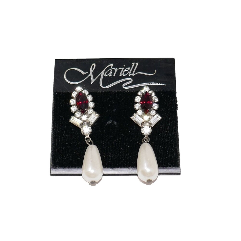Mariell Garnet Dangle Earrings